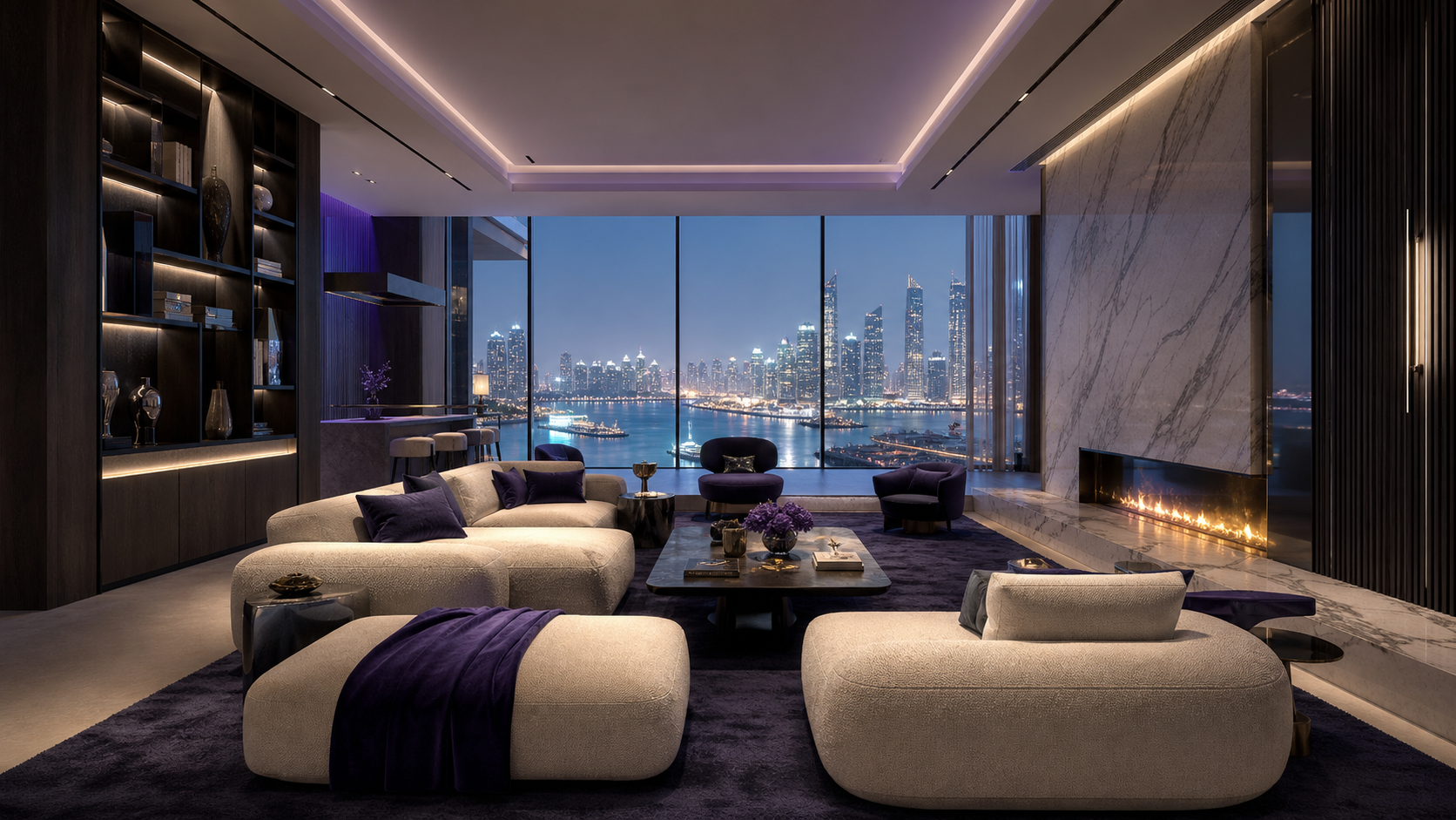 Luxury property sales gallery interior